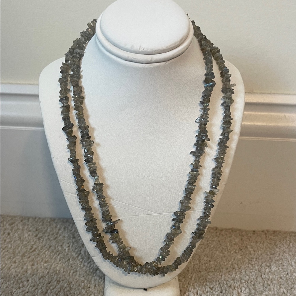 Labradorite Chip Beaded Necklace